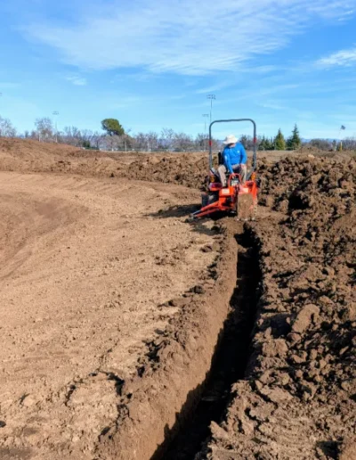 1 14 25 Justin trenches for the lake liner